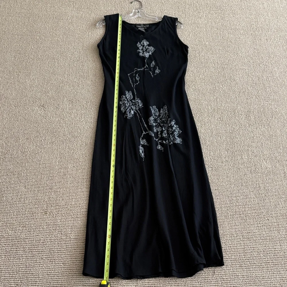 Carole Little Unique Vintage Black and White Floral Maxi Dress - Picture 11 of 15